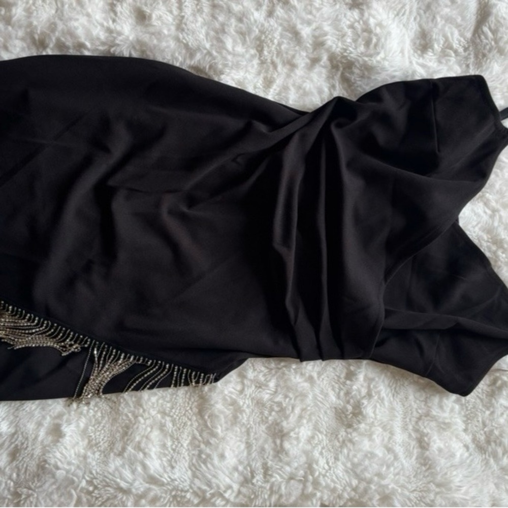 Honey and Rosie Black Dress with Silver Accents